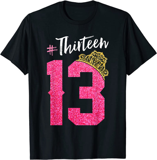 13 Years Old Official Teenager 13th Birthday Gift for Girls T-Shirt
