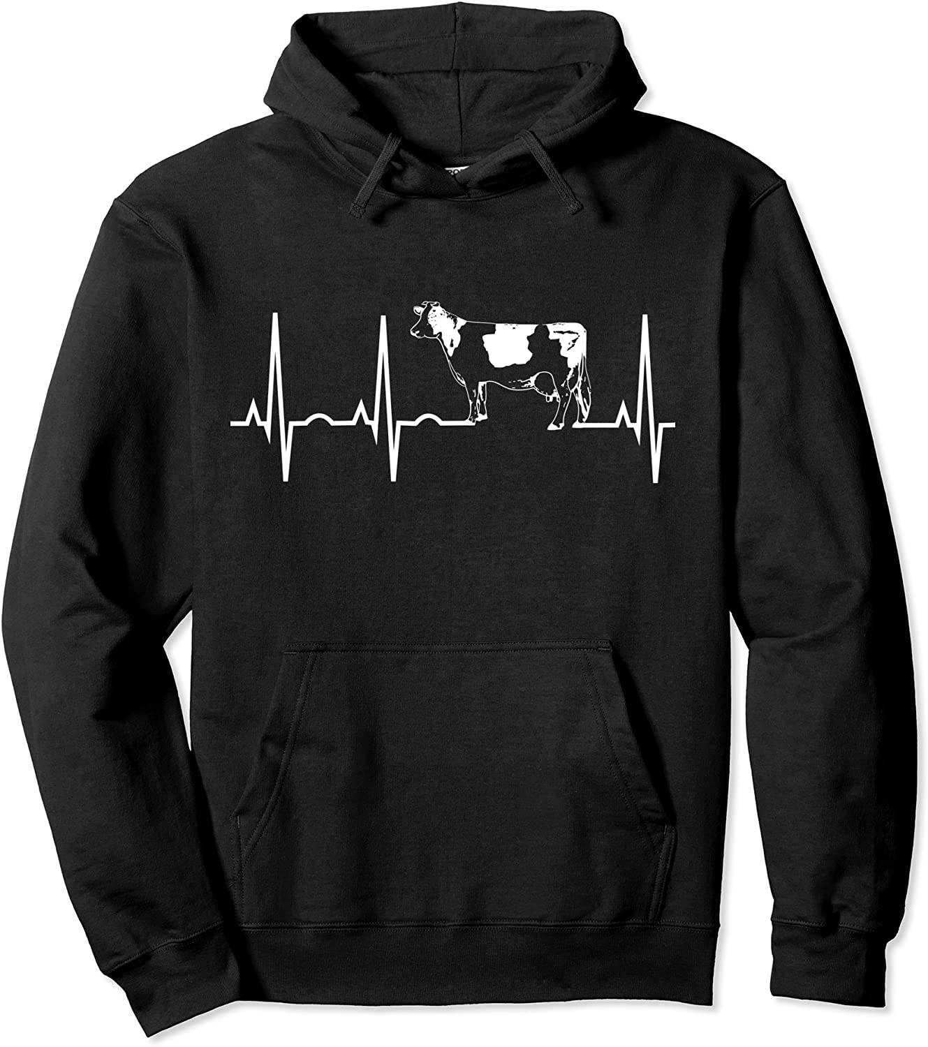Cow Heartbeat Shirt - I Love Dairy Cows Hoodie for Farmers
