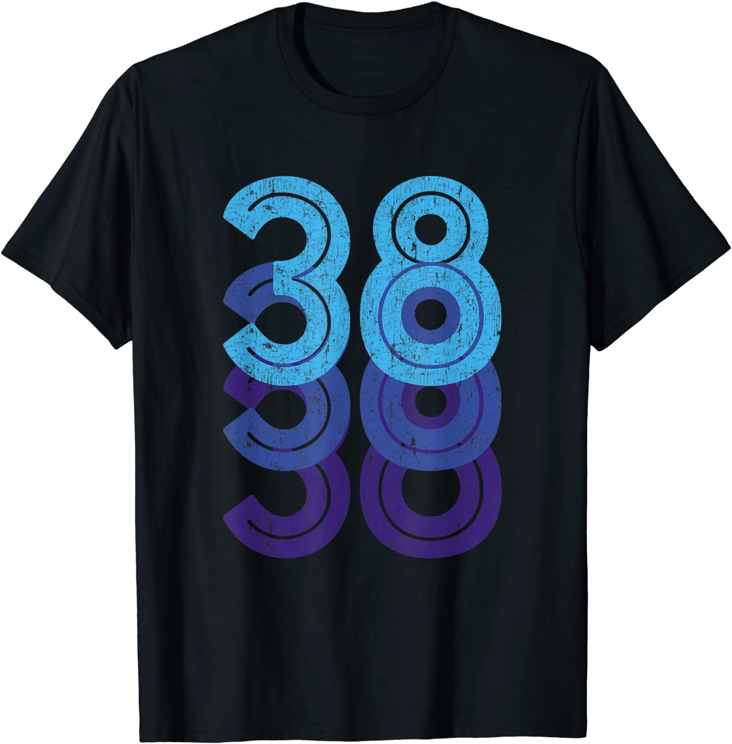 38 Lucky Number 38th Year Birthday Age Sports Team T-Shirt