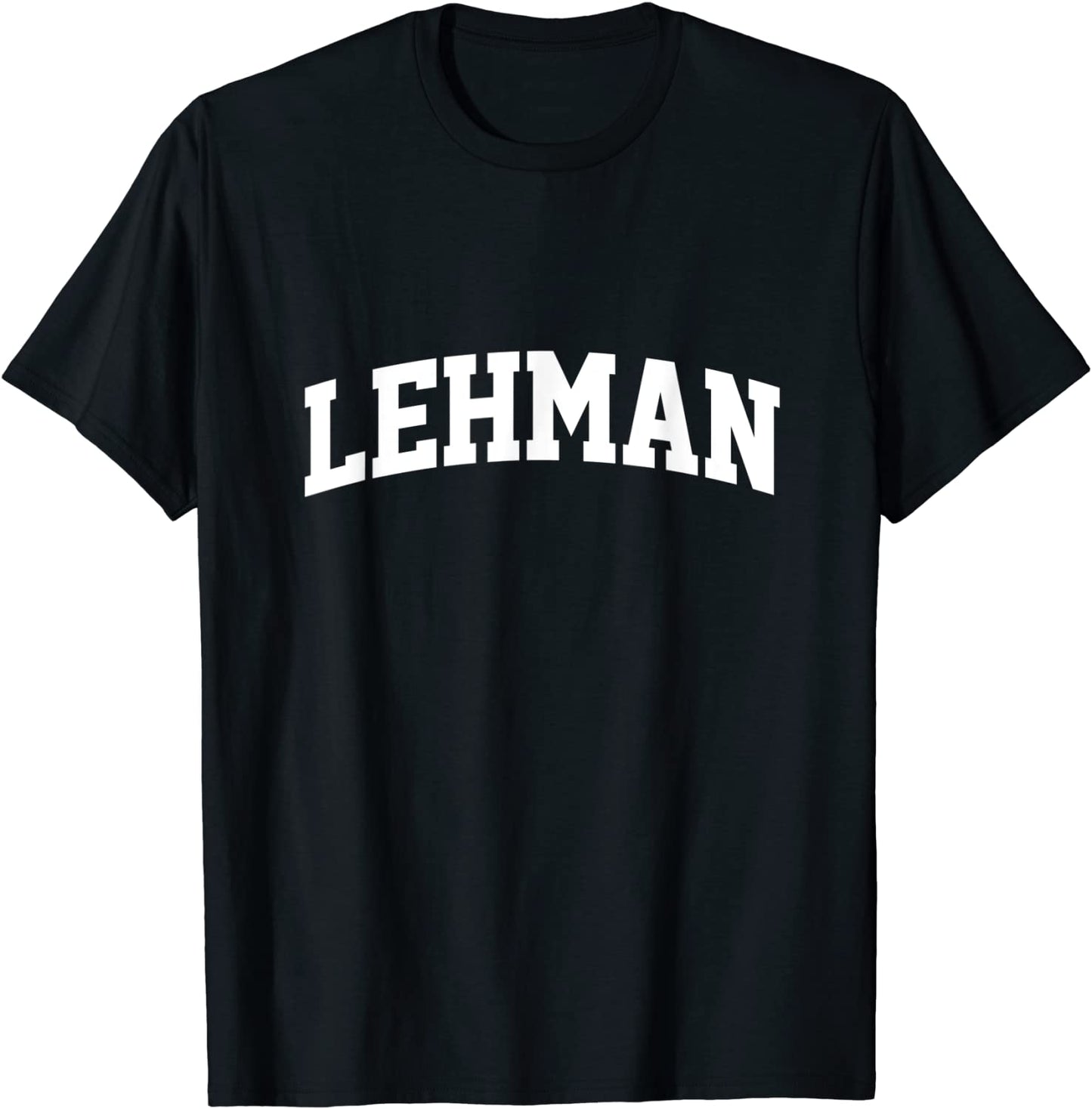 Lehman Name Family Vintage Retro Sports Arch T-Shirt
