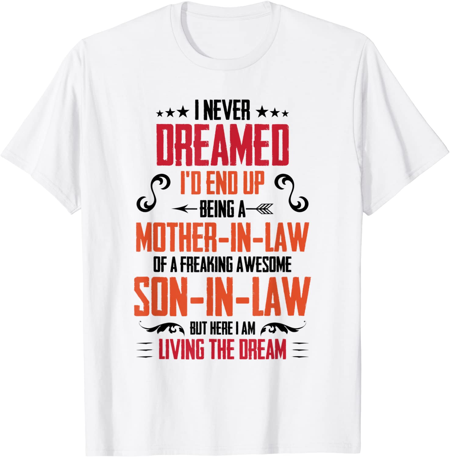 I Never Dreamed Id End Up Being A Mother In Law Son in Law T-Shirt