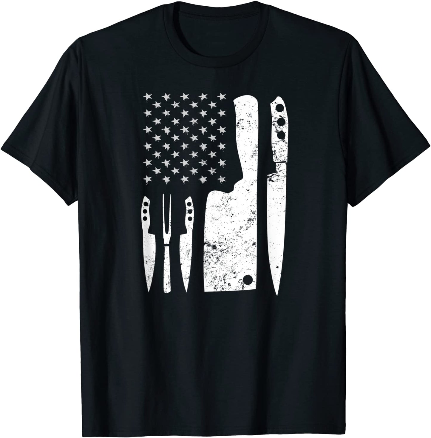 Chef Knife T Shirt Patriotic Easter US Flag Shirt