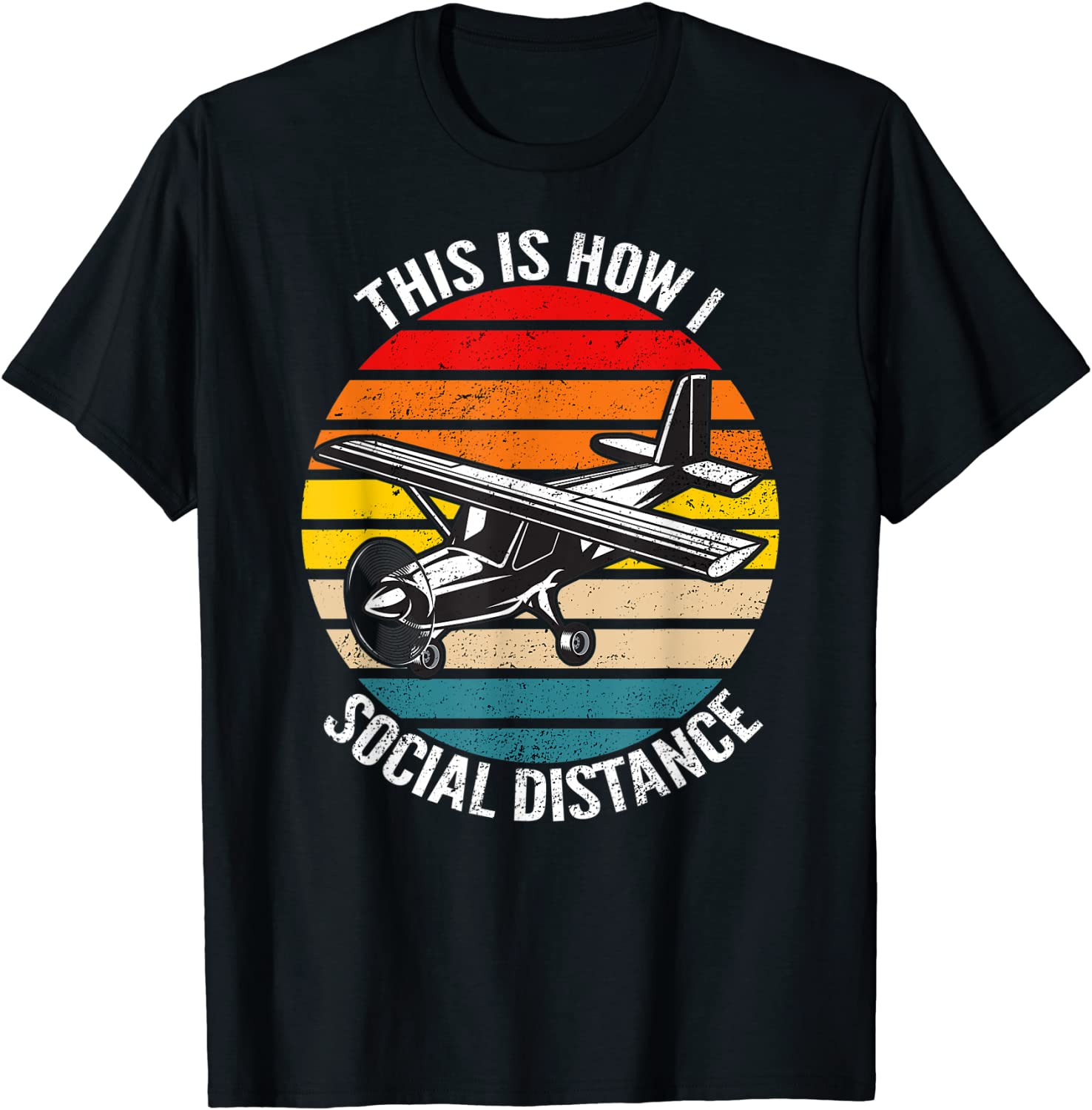 Funny Retro Vintage Airplane Aviation Pilot Gift T-Shirt
