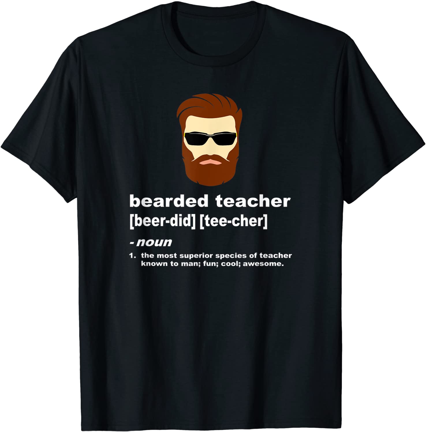 Funny Beard Teacher Shirt Teacher Appreciation Gift for Men
