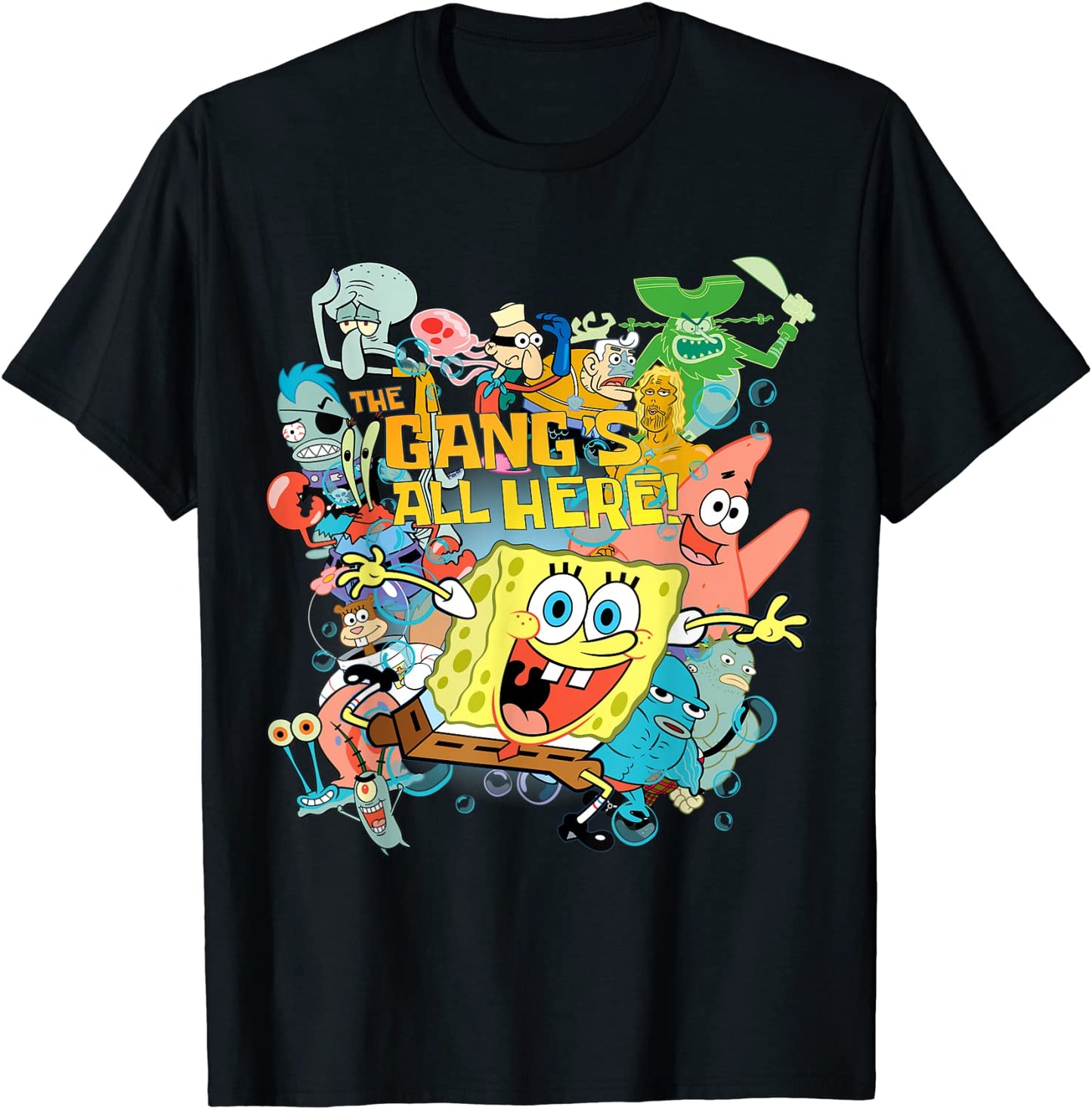Spongebob Squarepants The Gangs All Here T-Shirt