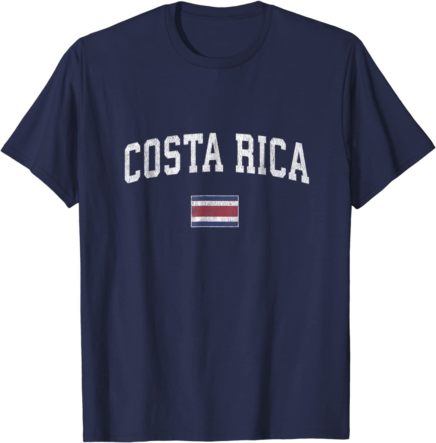 Costa Rica T-Shirt Vintage Sports Design Costa Rica Flag Tee