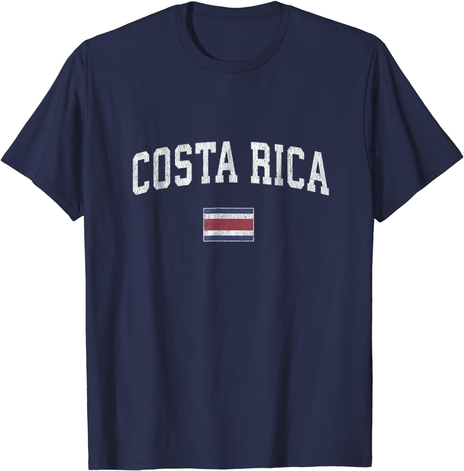 Costa Rica T-Shirt Vintage Sports Design Costa Rica Flag Tee