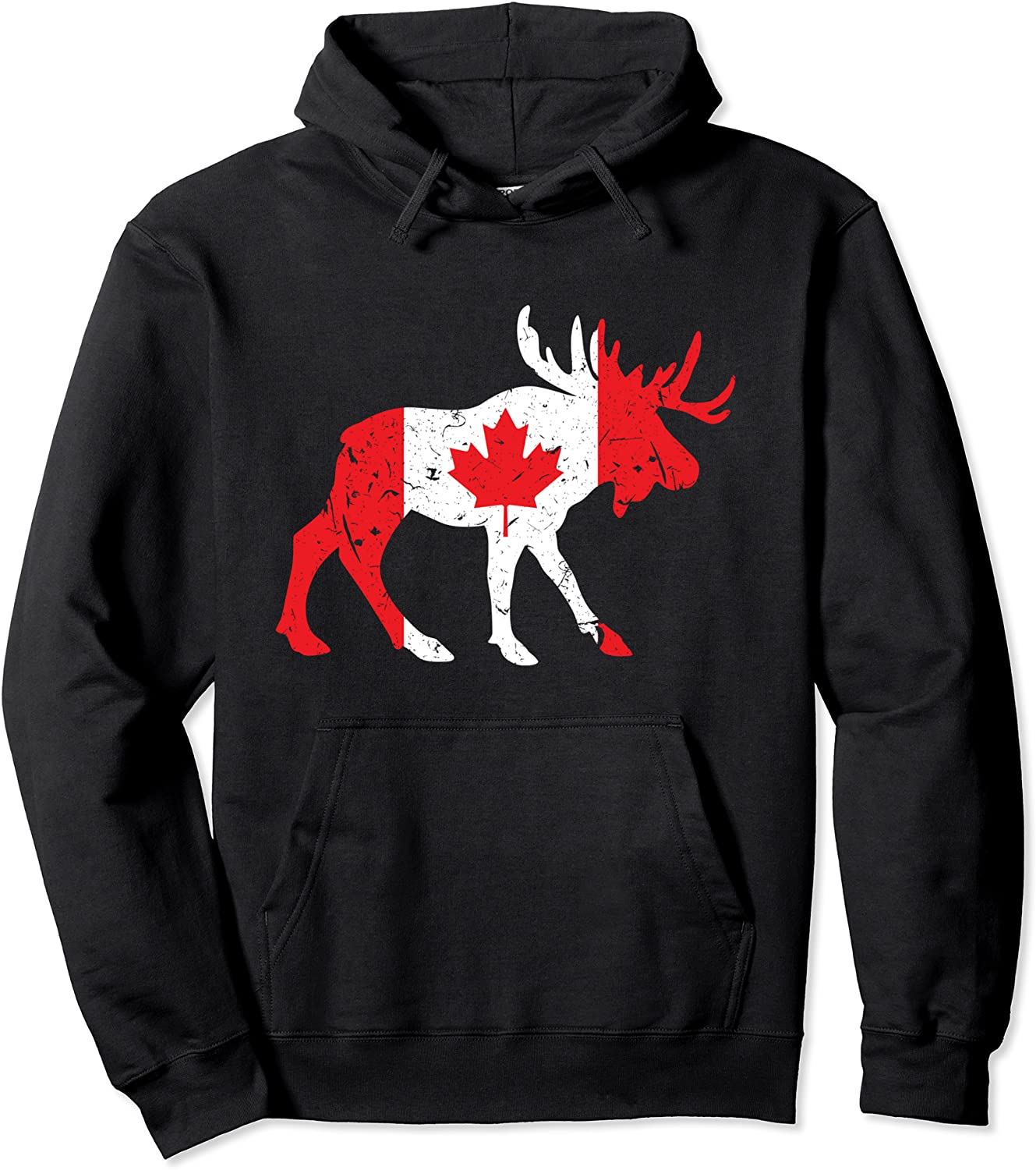 Maple Leaf Animal Canadian Flag Canada Pullover Hoodie