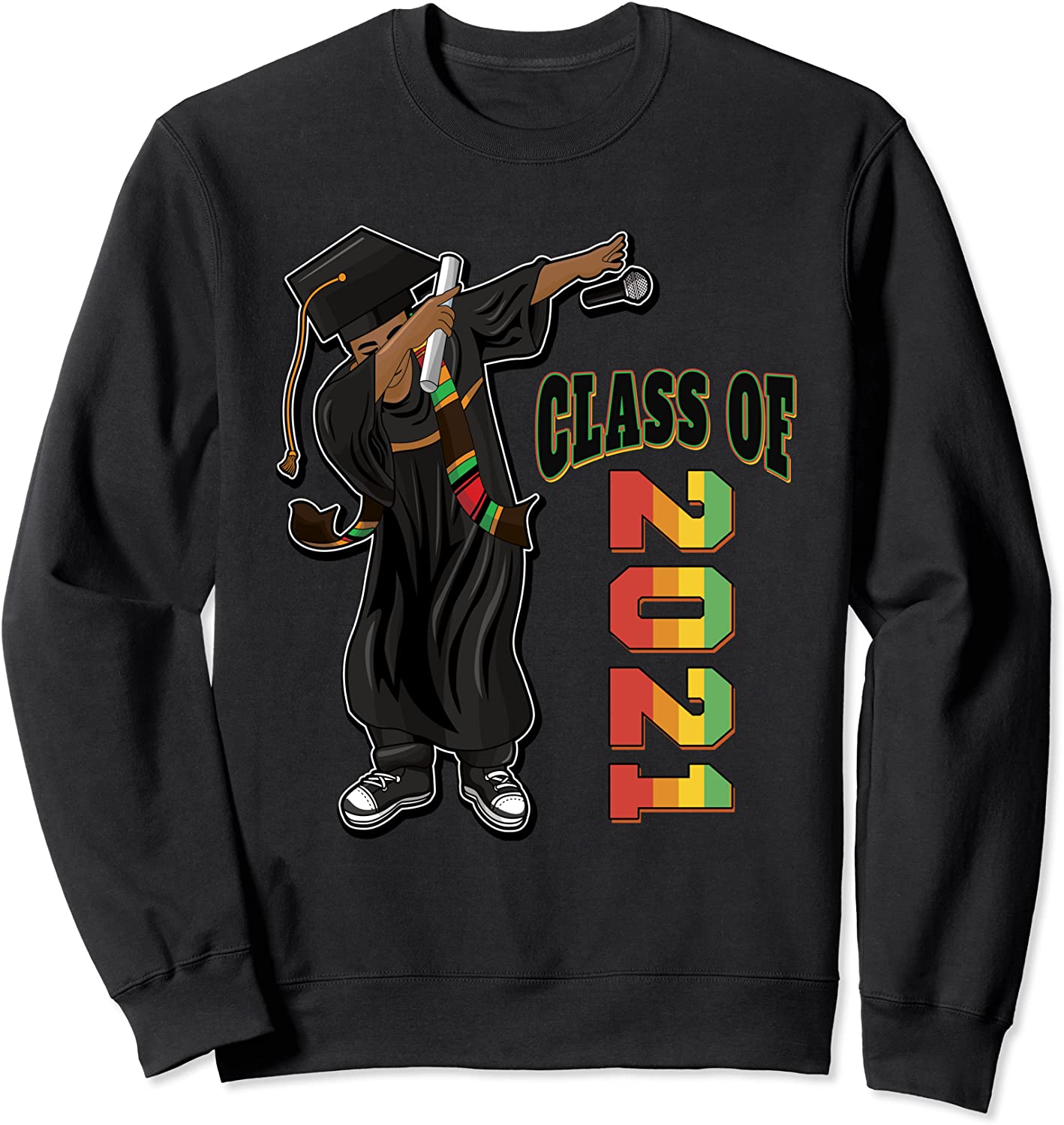 Dabbing Senior Class of 2021 Graduation Decoration Stole Sweatshirt