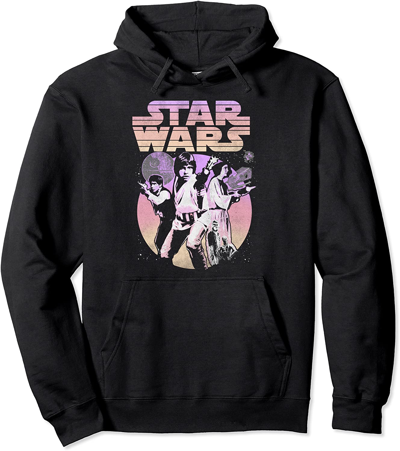 Star Wars Retro Gradient Group Poster Pullover Hoodie