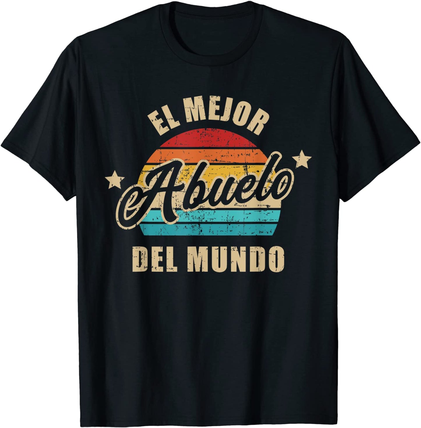 Mens El mejor abuelo del mundo vintage retro T-Shirt