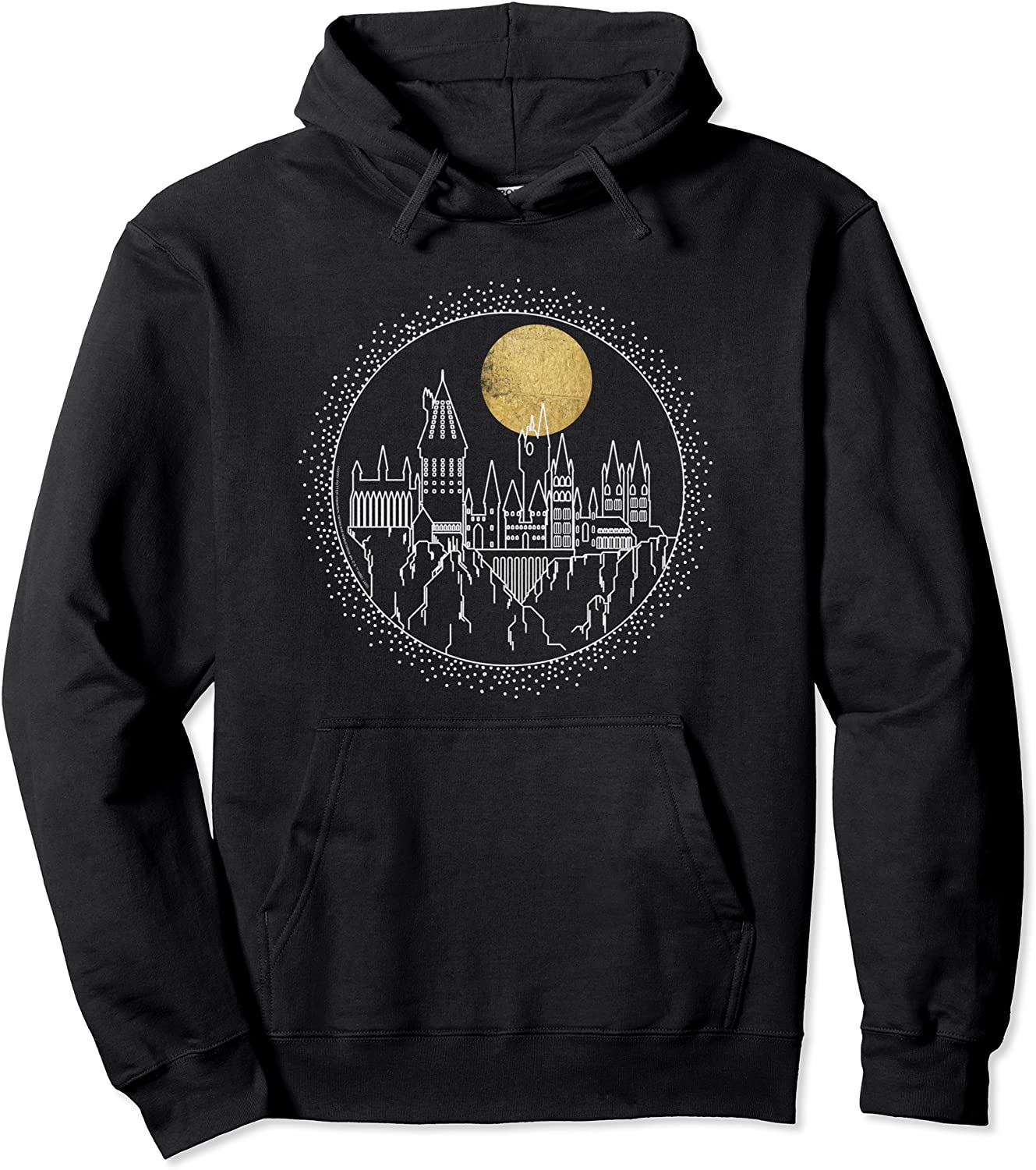 Harry Potter Hogwarts Full Moon Line Art Pullover Hoodie