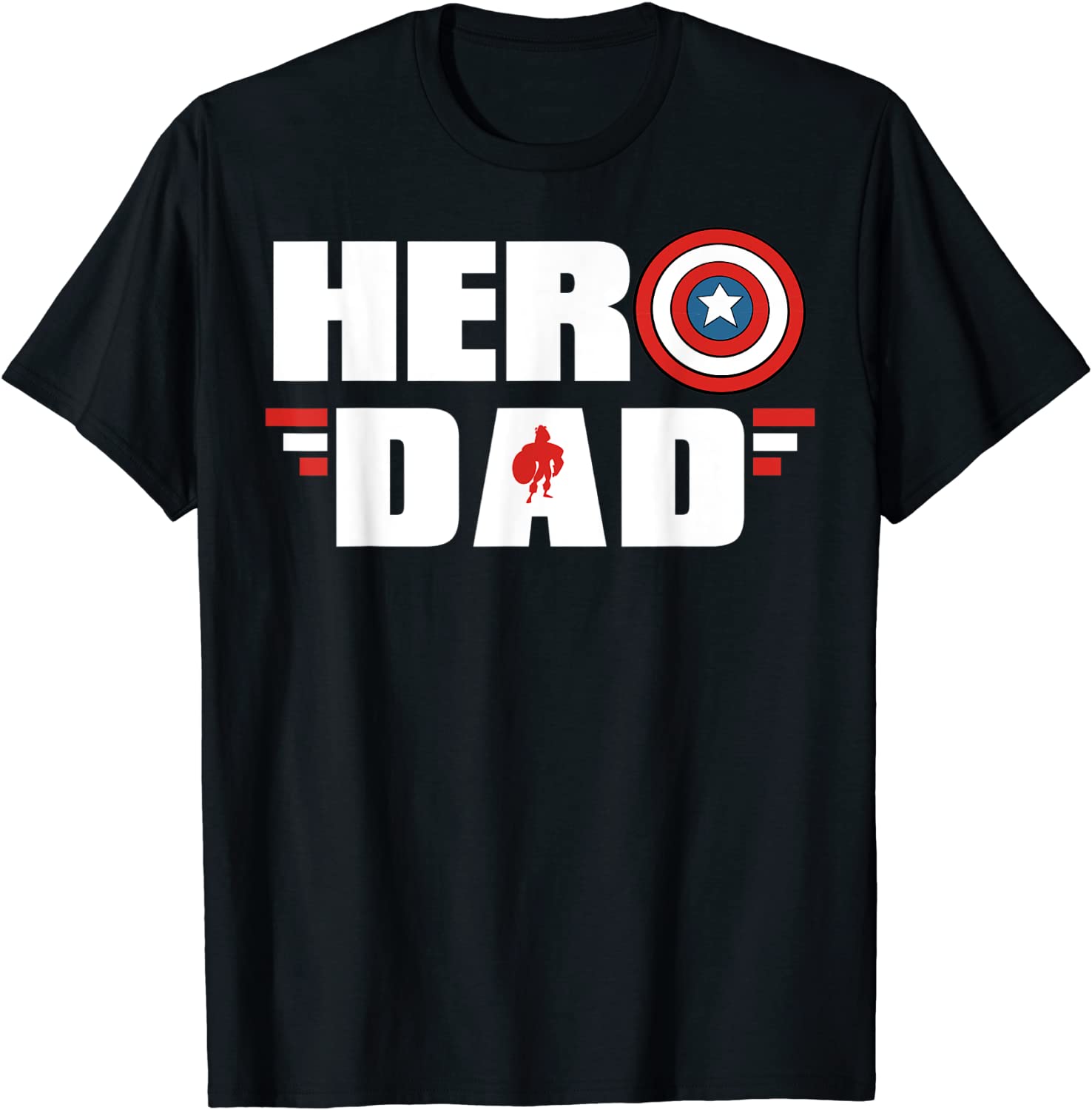 Marvel Fathers Day Captain America Shield Hero Dad Logo T-Shirt