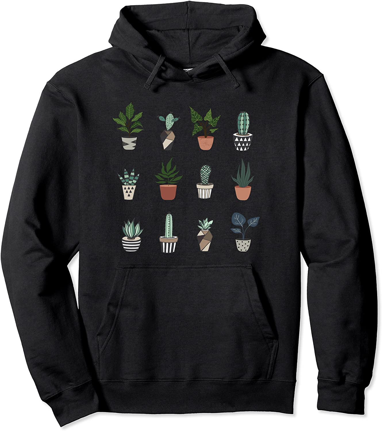 Succulent Cactus Plant Lover Leaf Hoodie Sweatshirt