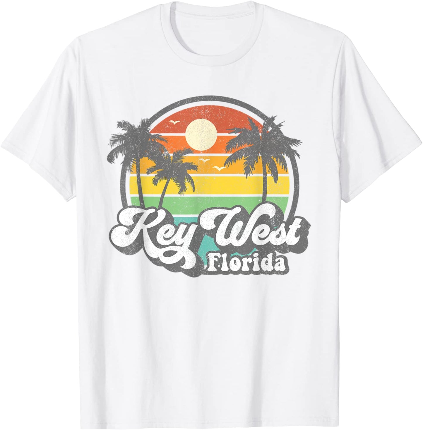 Vintage Key West Florida Keys Retro 70s Beach Vacation Gift T-Shirt