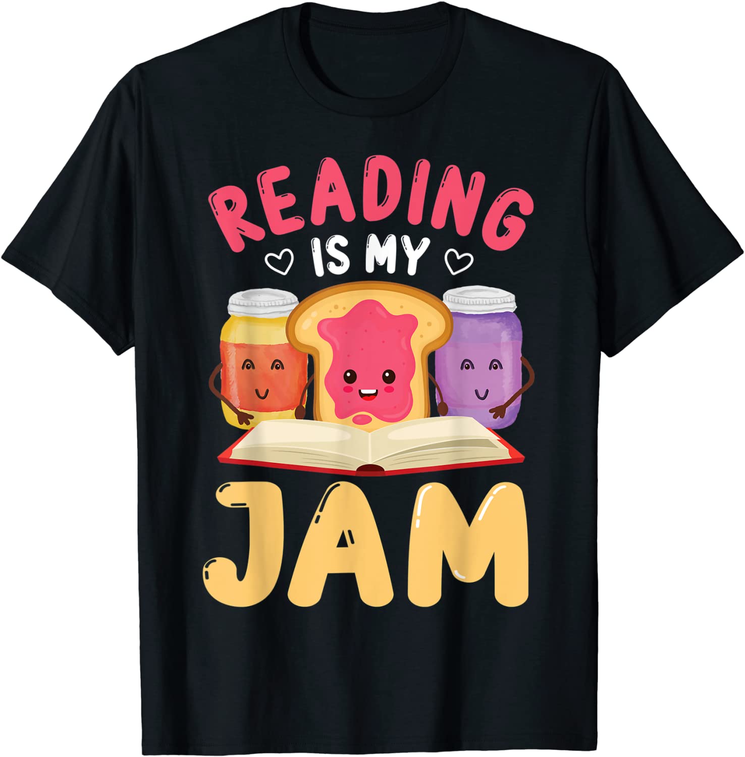Reading Is My Jam Funny I Love to Read Books Gift T-Shirt