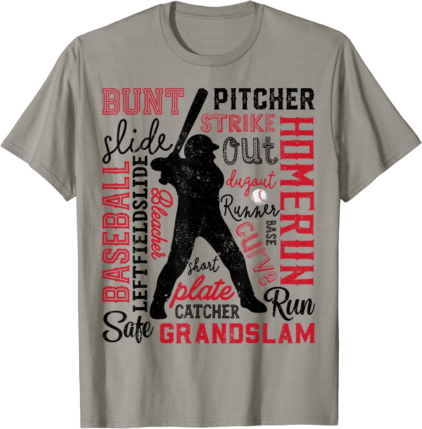 Baseball T Shirt For Boys Men Gift Batter Pitcher Catcher T-Shirt