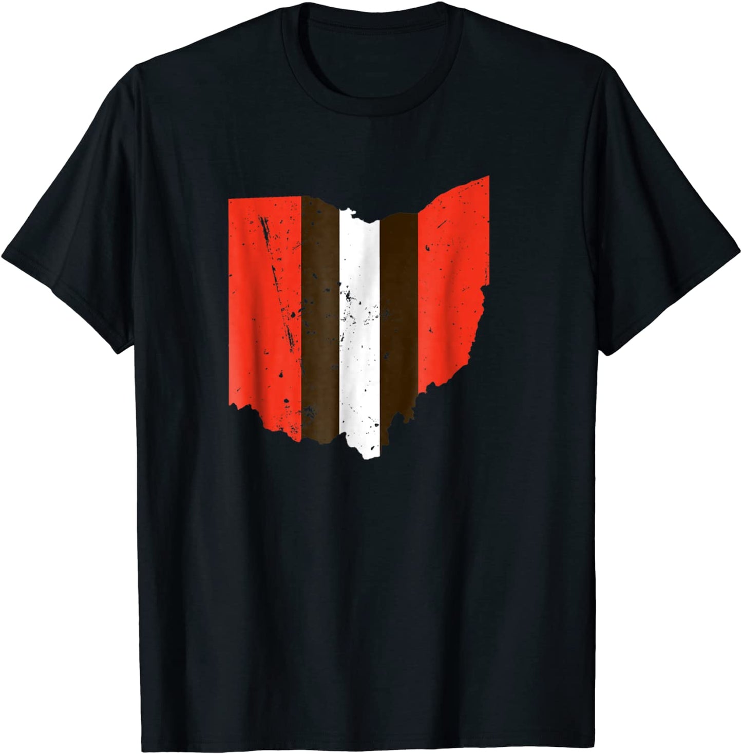 Cleveland Ohio Sports Fan Stripe t-shirt Ohio Map shirt