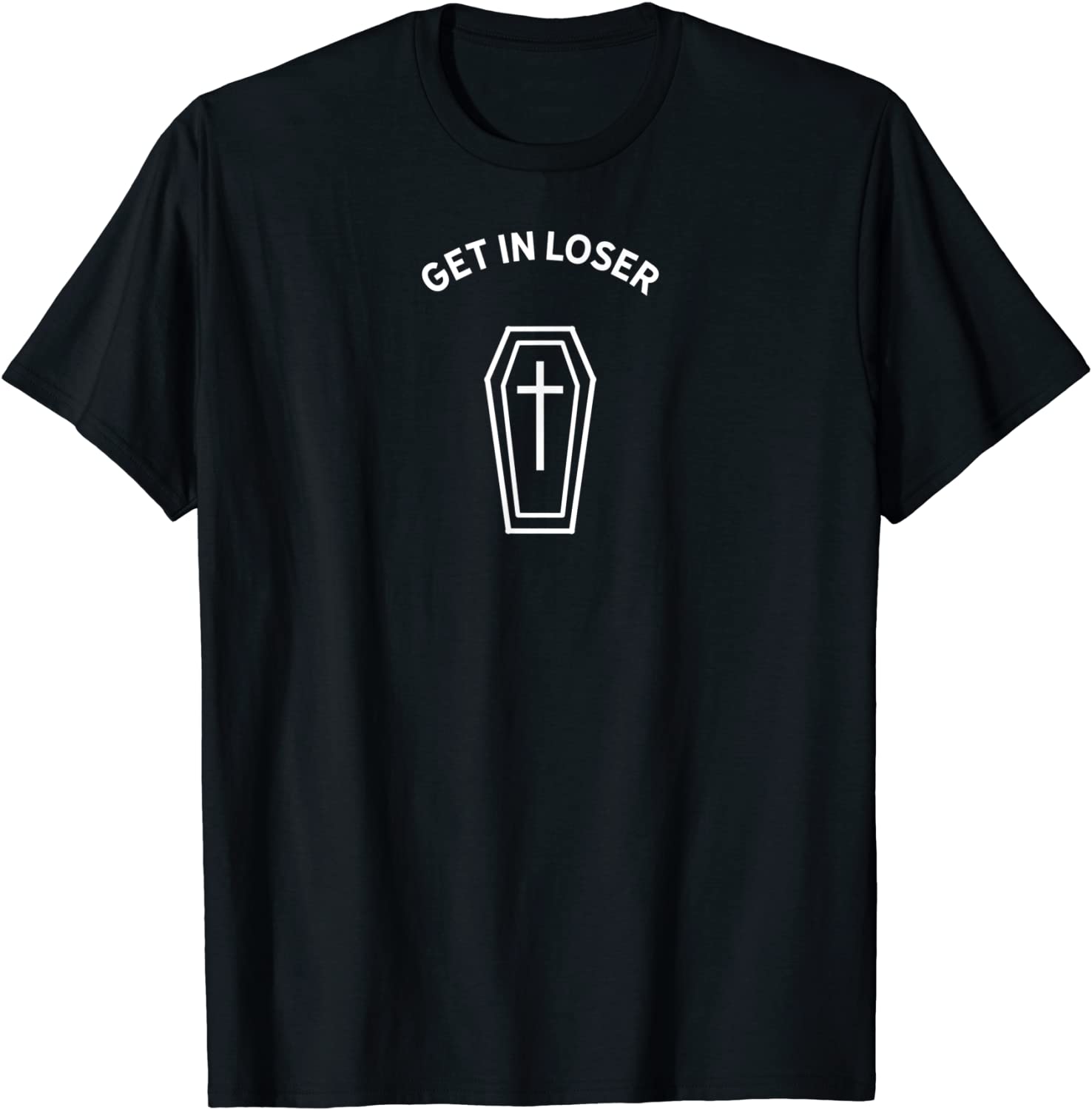 Get In Loser Coffin Pastel Goth Kawaii Halloween Aesthetic T-Shirt