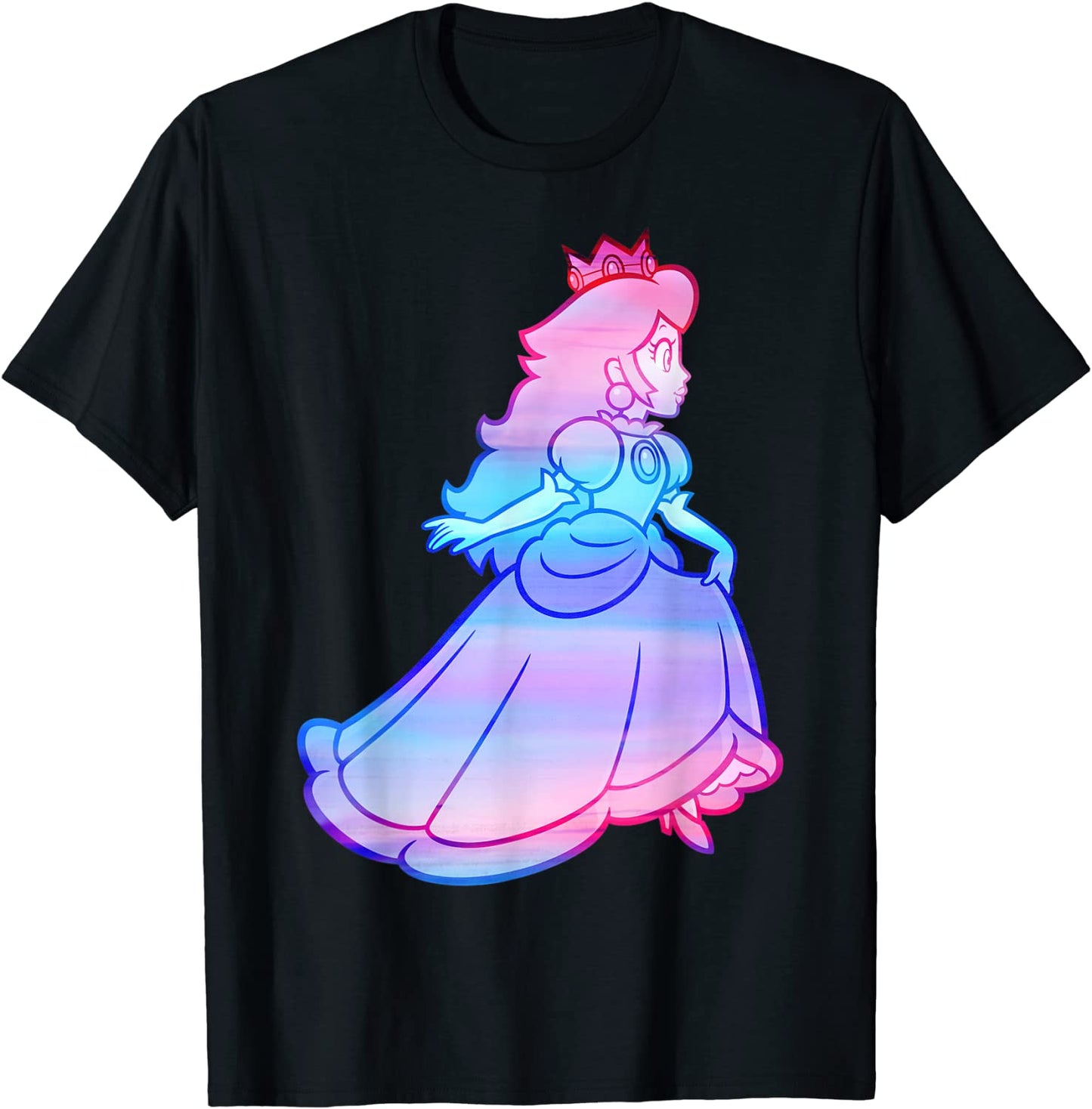 Nintendo Super Mario Peach Gradient Run Graphic T-Shirt T-Shirt