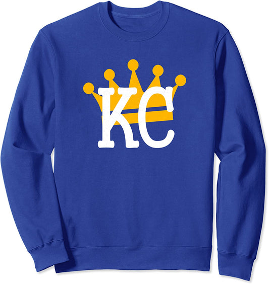 2020 KC Royal Blue Kansas City Yellow Crown Pro Gear Kc Sweatshirt