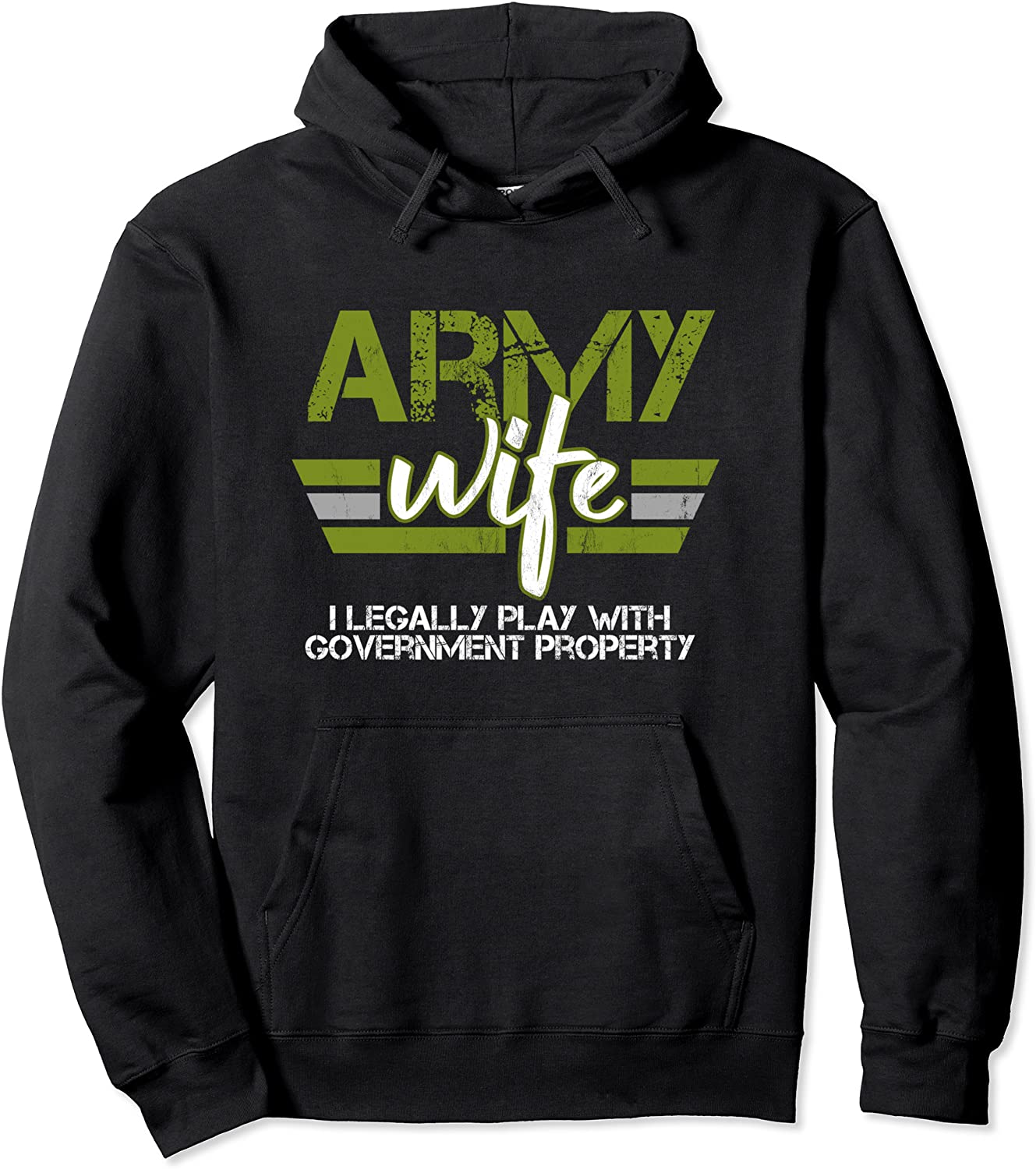 Womens Army Veteran Wife Pink Army Wife Pullover Hoodie