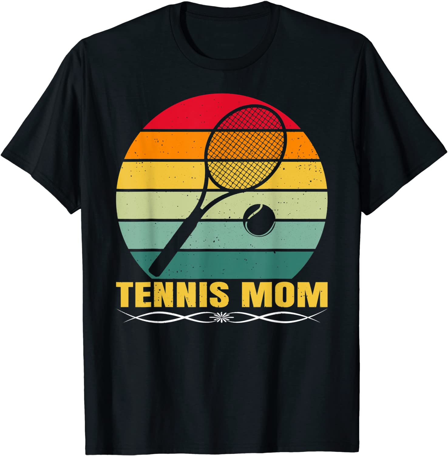 Vintage Tennis Shirt Tennis Sports Lover Mom Mothers Day T-Shirt