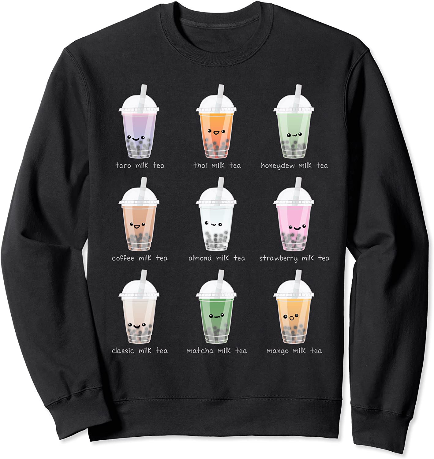 Bubble Milk Tea and Boba Milk Tea Aesthetic Pastel Sweatshirt