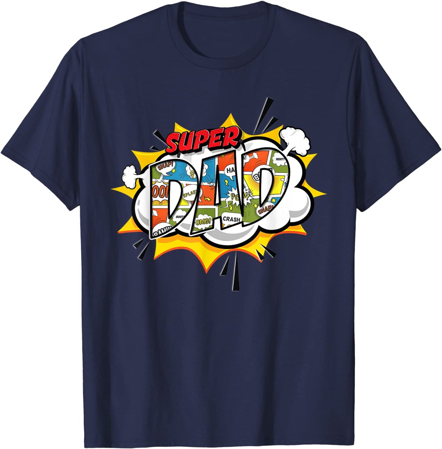 Mens Super Dad Comic T-shirt for Fathers