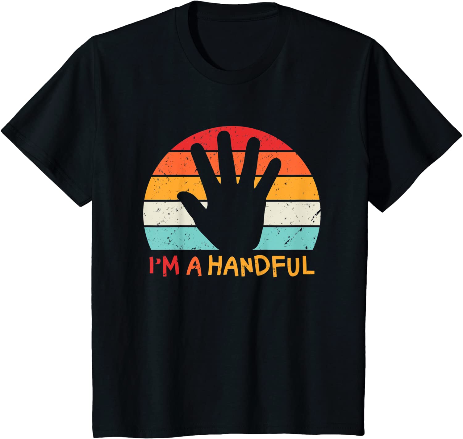 Kids Im a Handful Five Year Old Vintage 5th Birthday Tee Youth T-Shirt