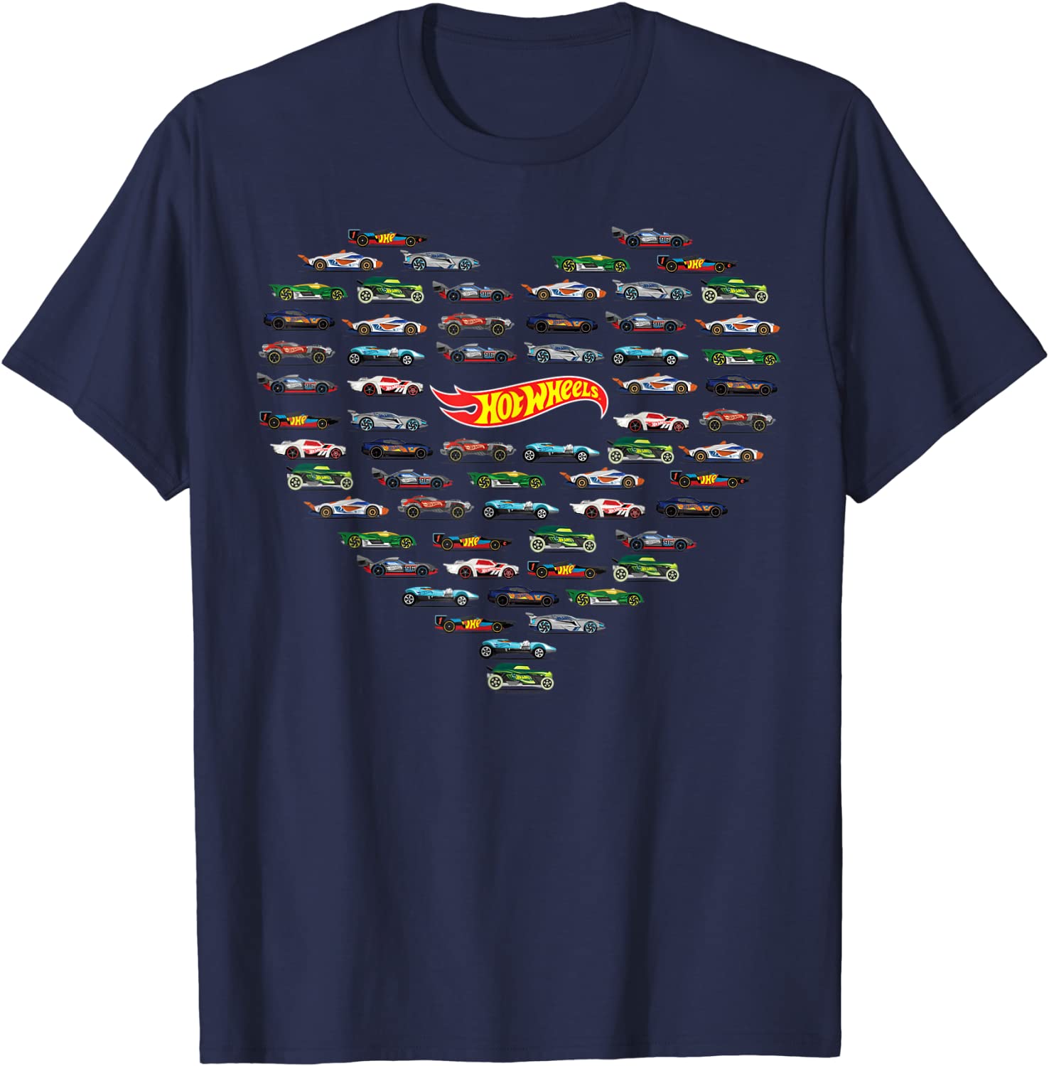 Hot Wheel Valentines Heart Shape T-Shirt