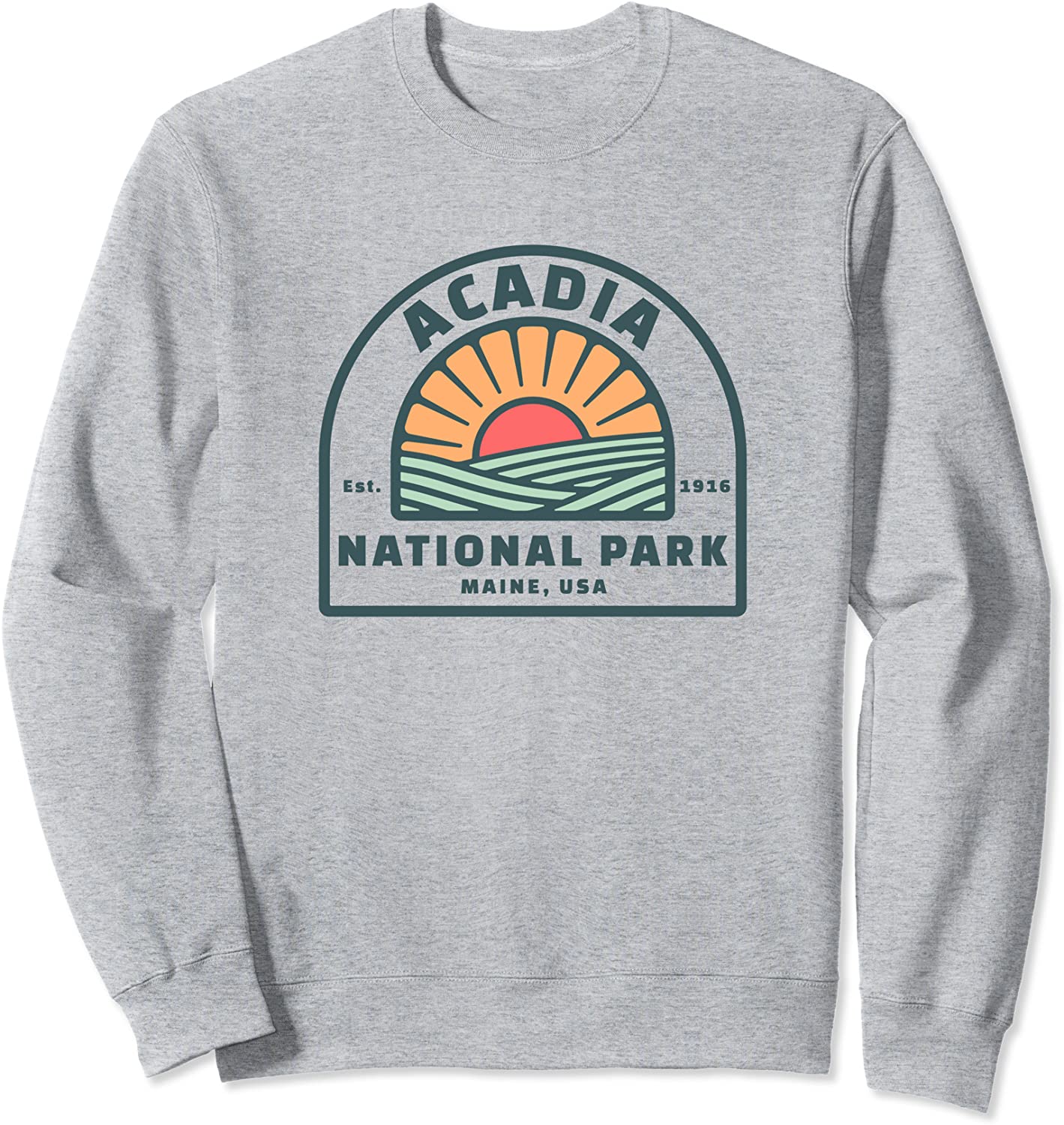Family Vacation Design - Retro Acadia National Park Sweatshirt