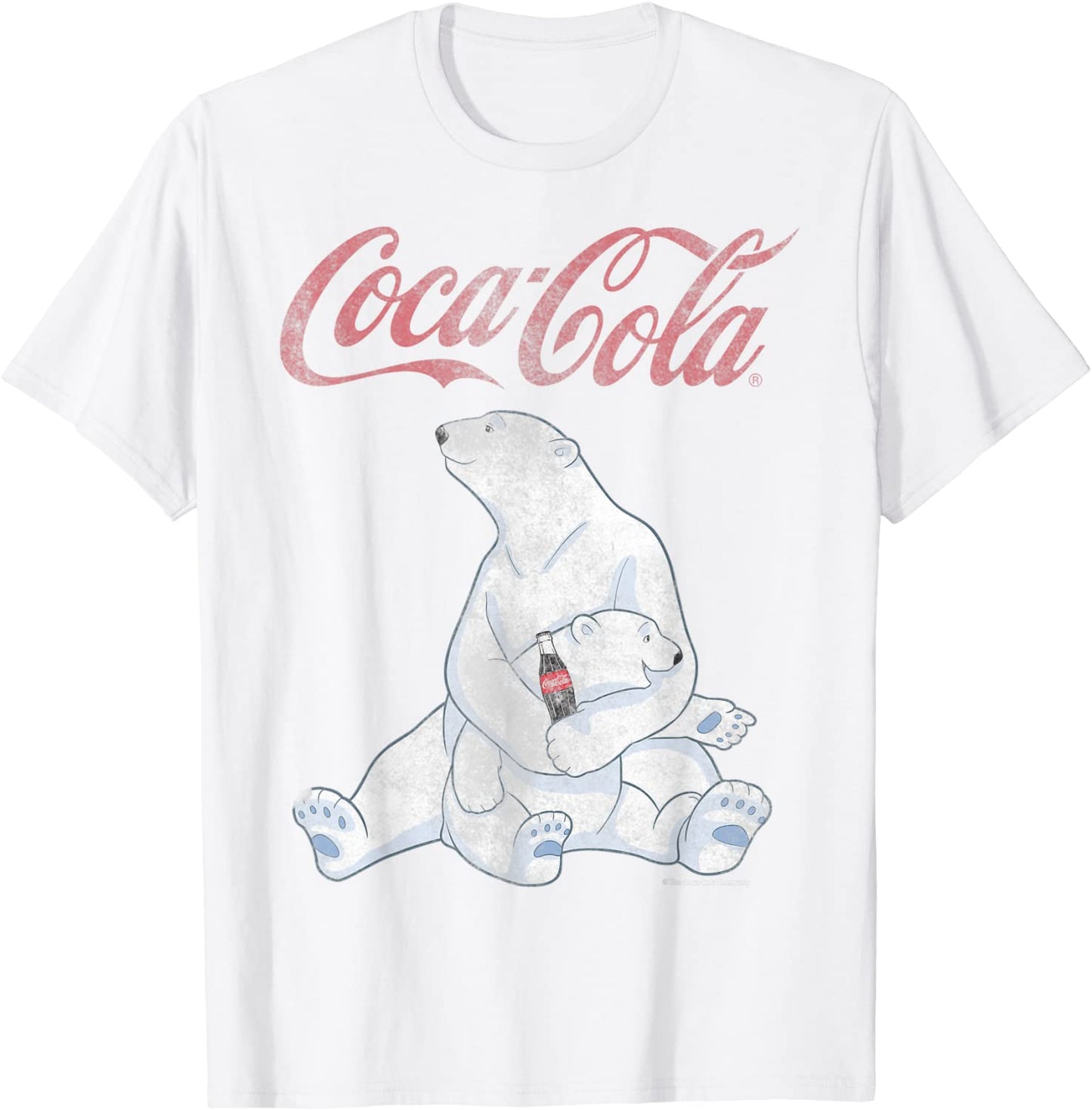Coca-Cola Vintage Faded Pair Of Polar Bears Graphic T-Shirt