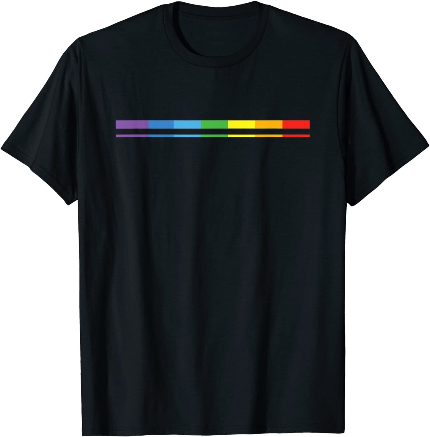 Gay Homo LGBT Day Pride Month Queer Support Simple Rainbow T-Shirt