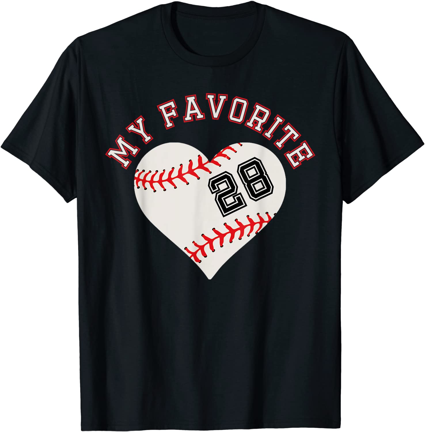 Baseball Player 28 Jersey Outfit No 28 Sports Fan Gift T-Shirt
