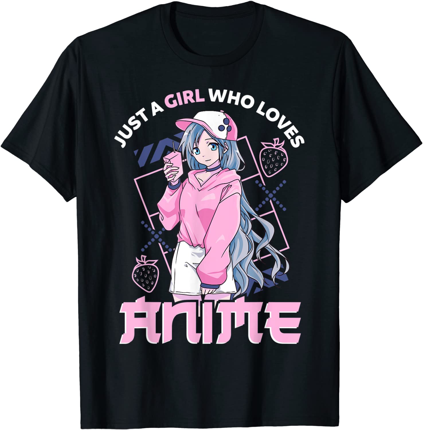 Anime Merch Just A Girl Who Loves Anime Clothes Teen Girls T-Shirt