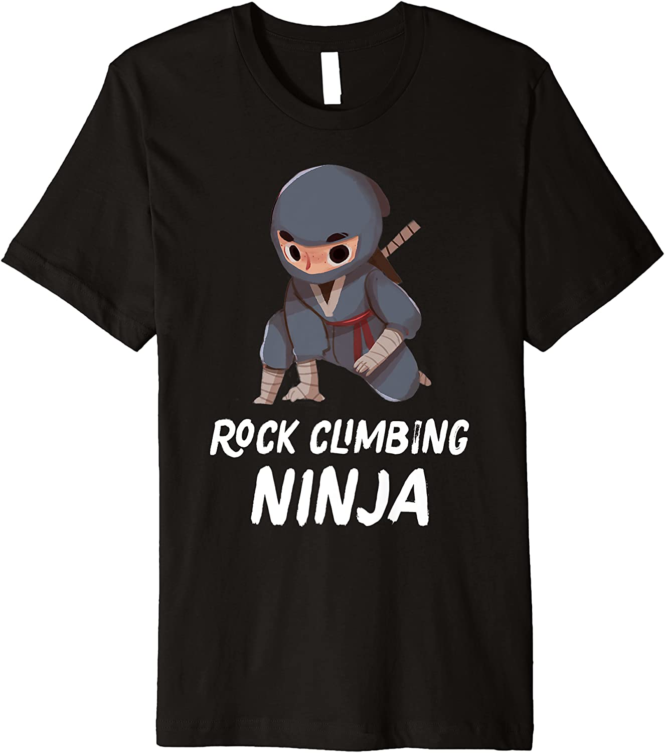 Rock Climbing Ninja Boy Funny Sports Premium T-Shirt