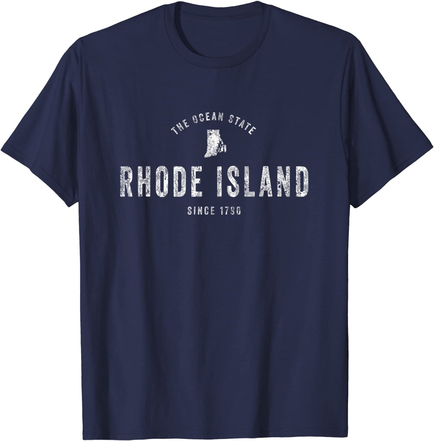 Rhode Island T Shirt Vintage Sports Design Retro RI Tee