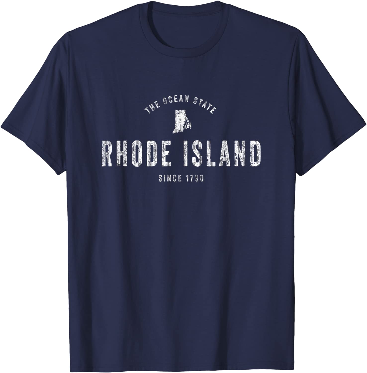 Rhode Island T Shirt Vintage Sports Design Retro RI Tee