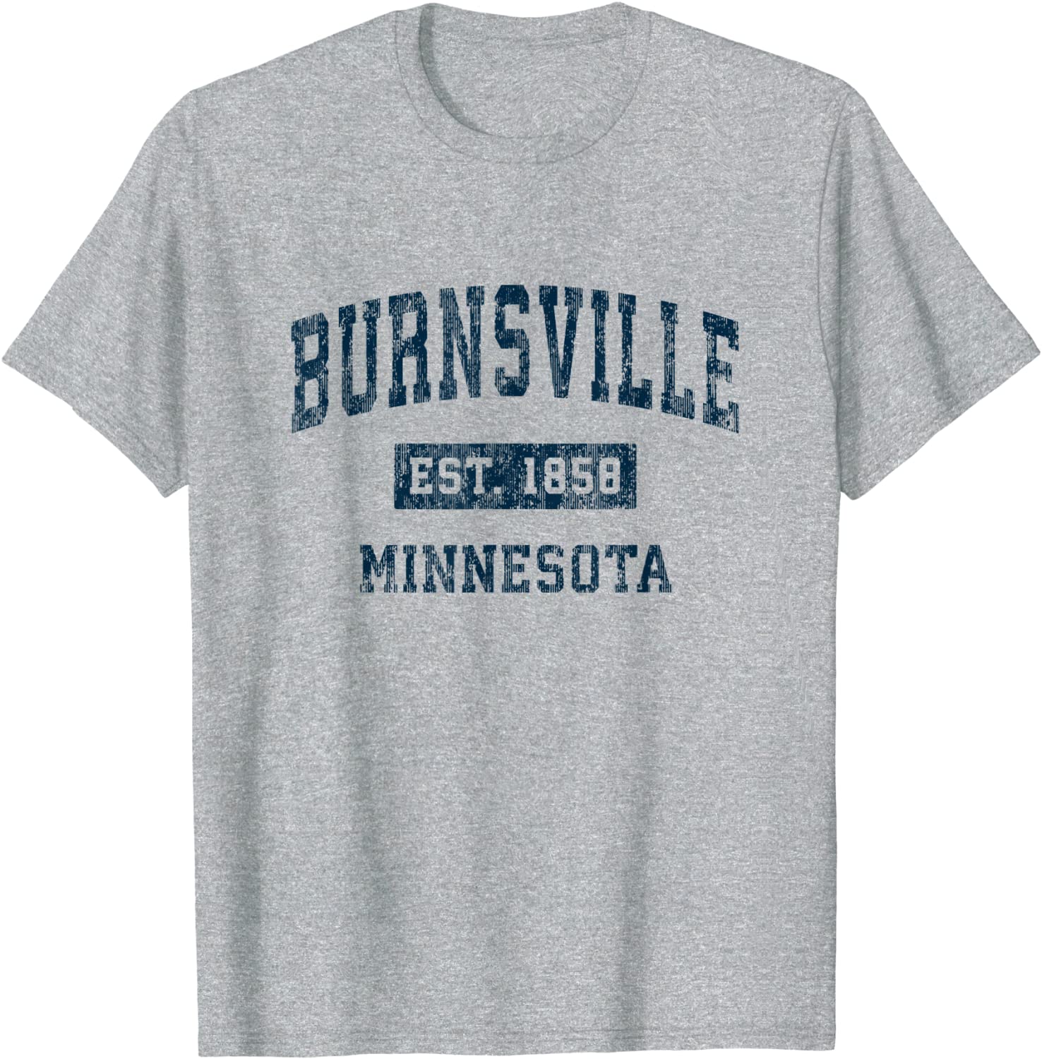 Burnsville Minnesota MN Vintage Sports Design Navy Print T-Shirt