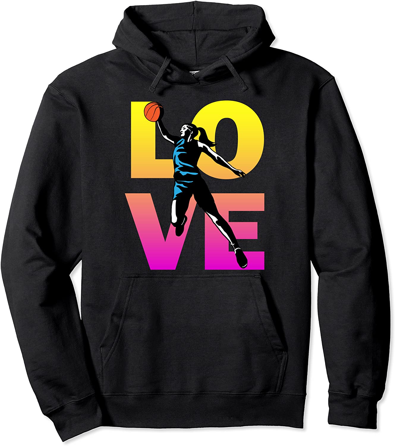 LOVE Basketball Teen Girls Women Pullover Hoodie