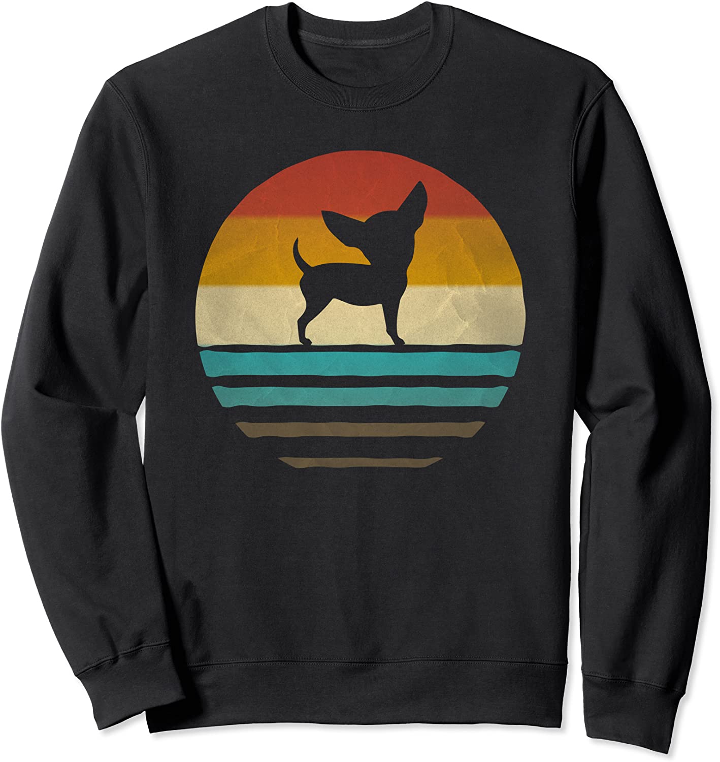 Chihuahua Dog Retro Vintage 60s 70s Silhouette Breed Gift Sweatshirt