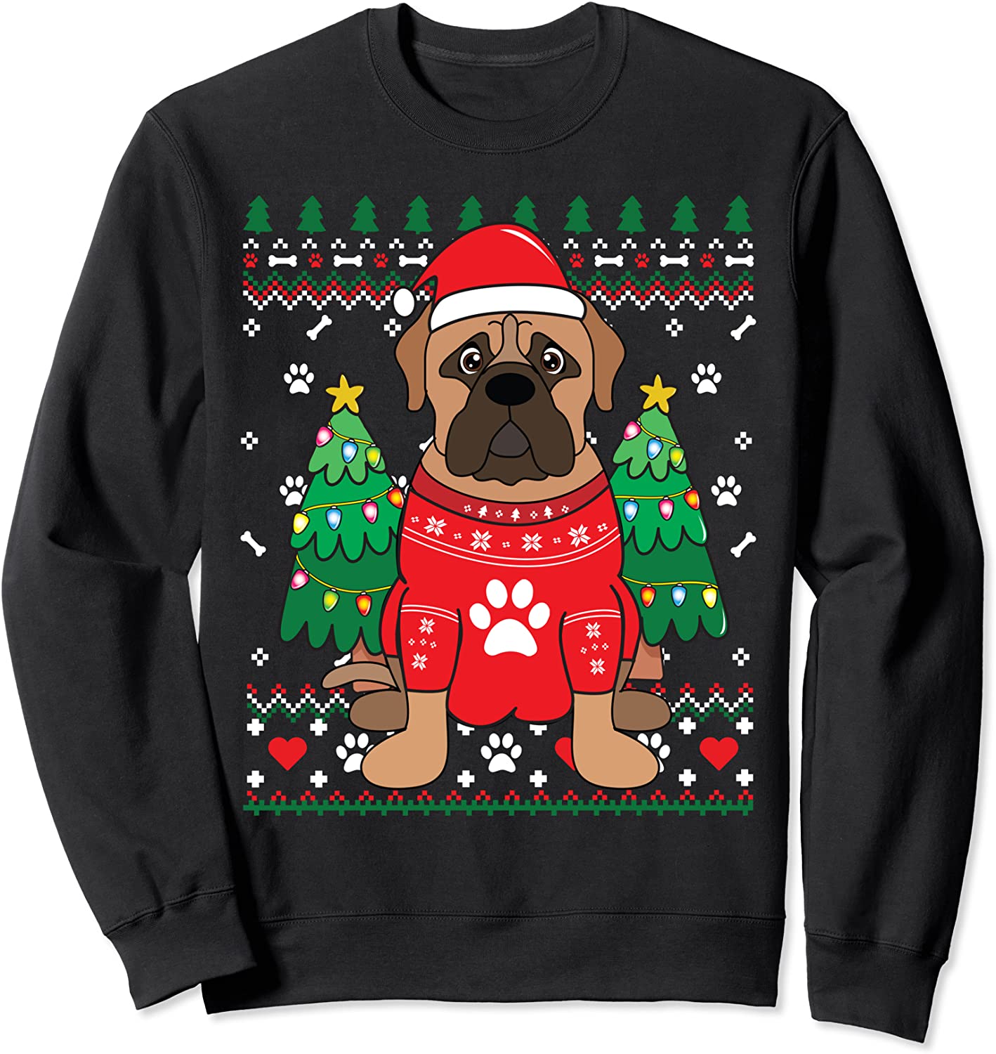 Bullmastiff Christmas Ornament Tree Mom Dad Dog Xmas Gift Sweatshirt