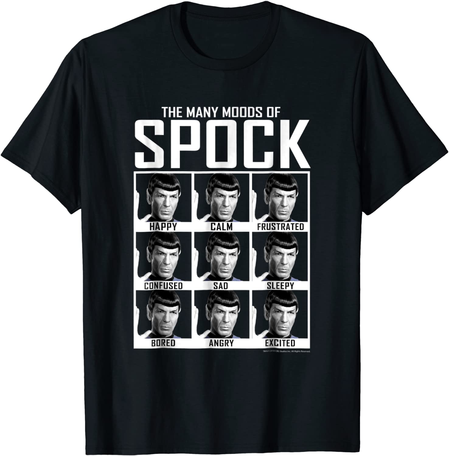 Star Trek Original Series Moods of Spock Graphic T-Shirt