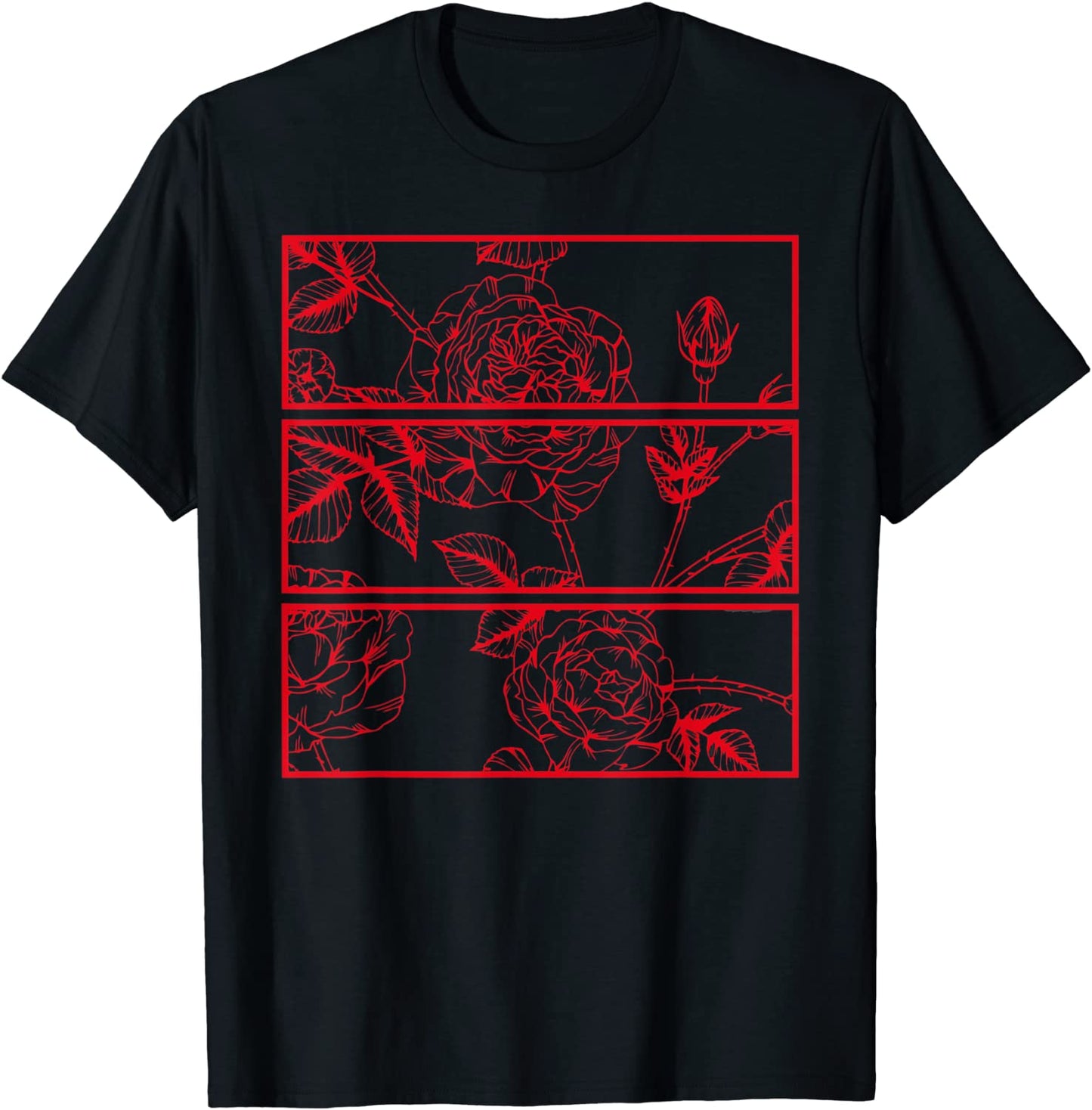 Red Roses Aesthetic Clothing Soft Grunge Soft Goth T-Shirt