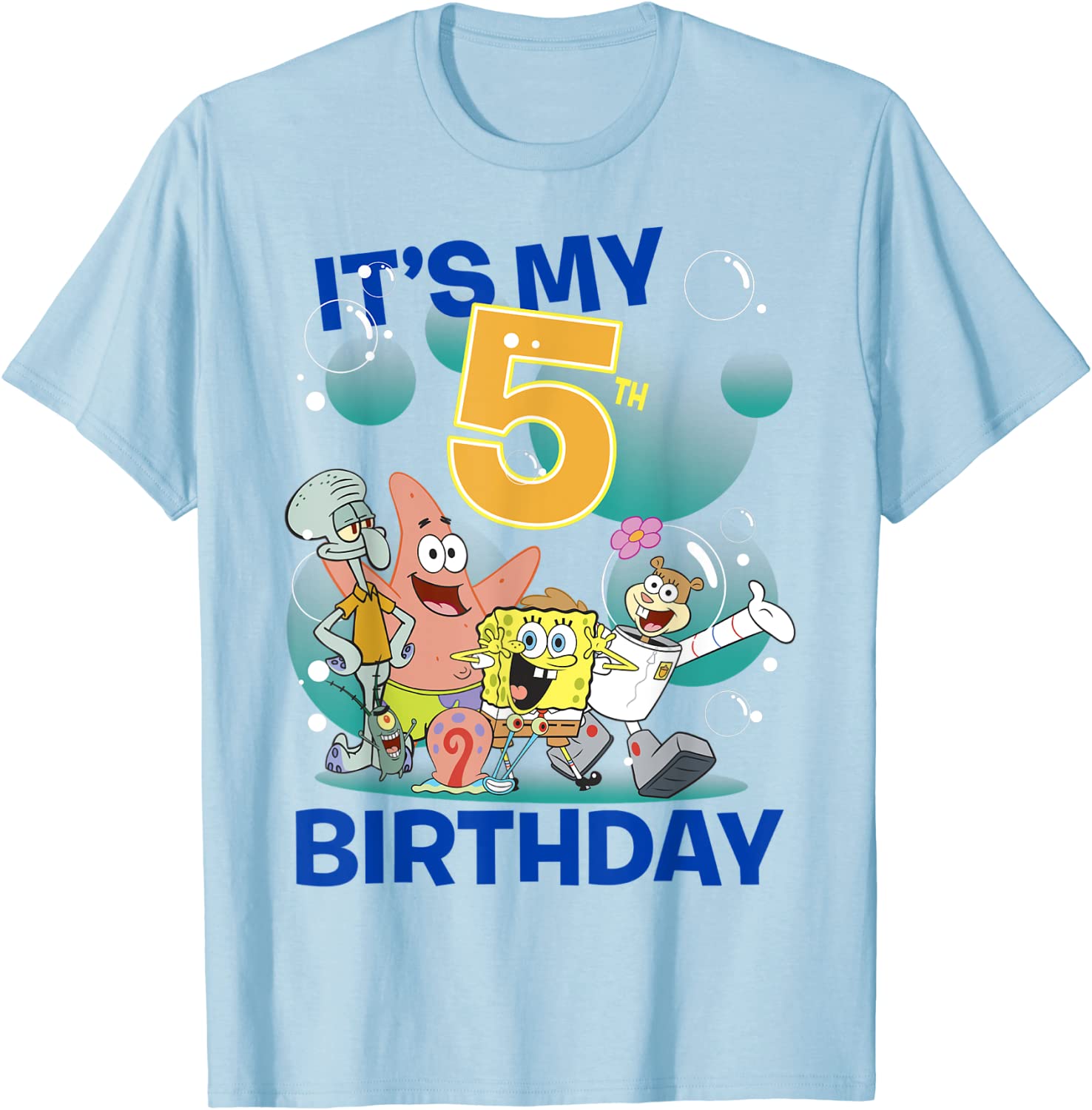 SpongeBob SquarePants Its My 5th Birthday Group Shot T-Shirt