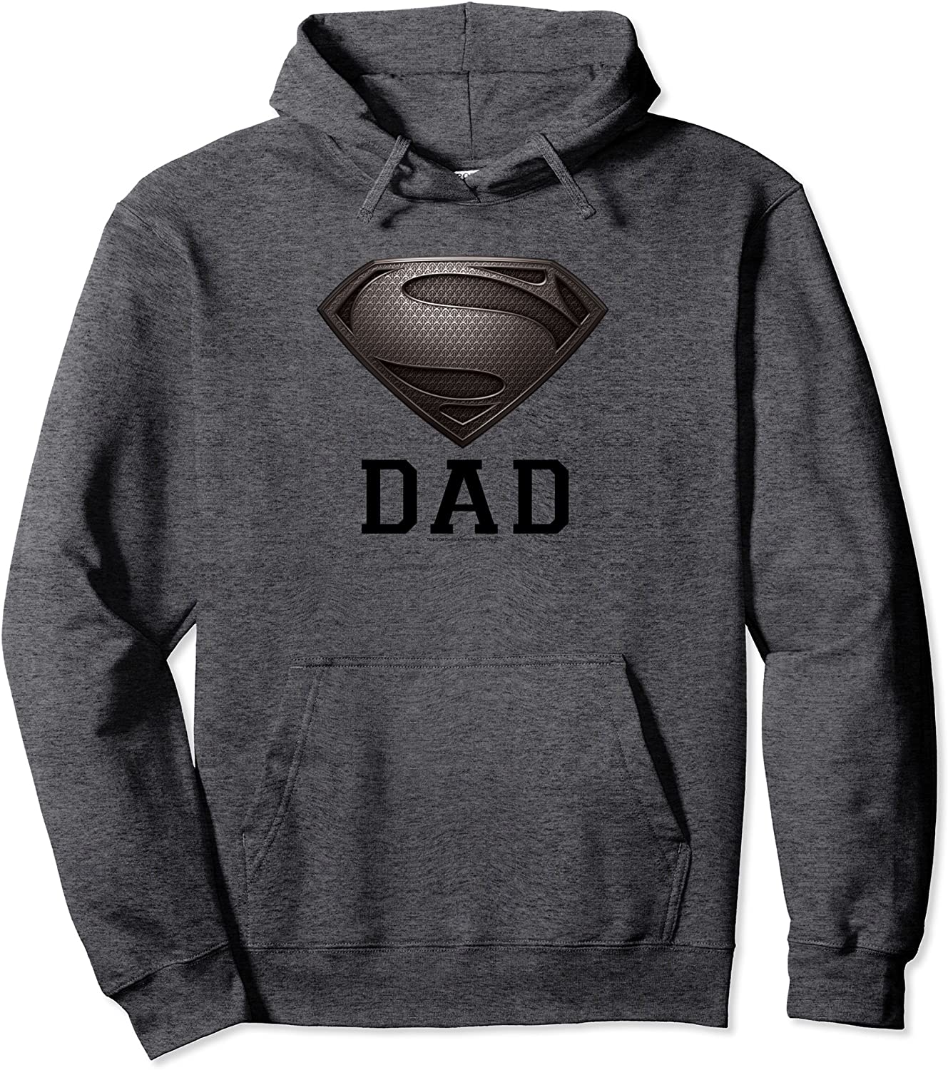 Superman Man of Steel Dad of Steel Gray Pullover Hoodie
