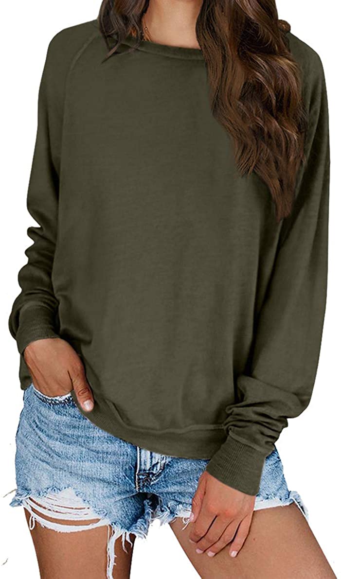KIRUNDO 2021 Womens Tie Dye Sporty Sweatshirt Crew Neck Long Sleeves Pullover Ribbed Cuffs Hems Sweaters Outwear