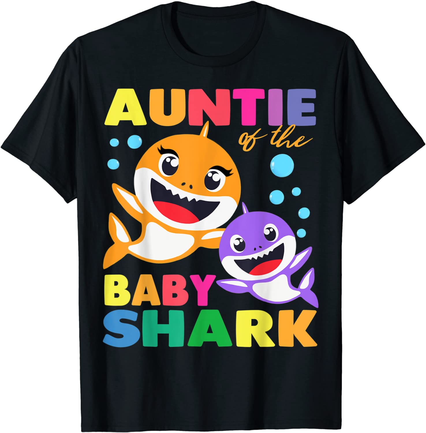 Aunt Of The Baby Shark Birthday Aunt Shark Shirt T-Shirt