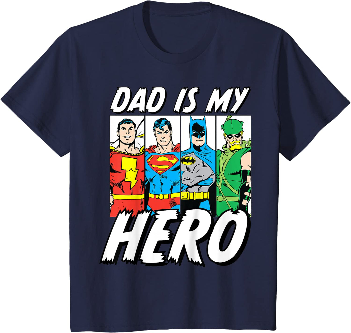 Kids DC Comics Fathers Day Justice League Dad Is My Hero T-Shirt